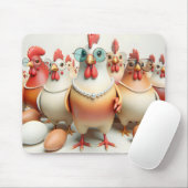 おもしろいヘンズパールネックレス マウスパッド (マウス)