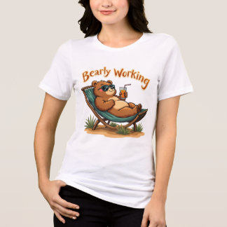 おもしろいベアビーチジュースTシャツ鮮やか- Tropical Gr トライブレンドＴシャツ