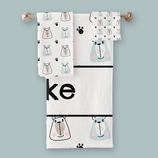 おもしろいベアーキッズ バスタオルセット