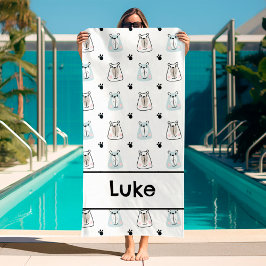 おもしろいベアーキッズ ビーチタオル