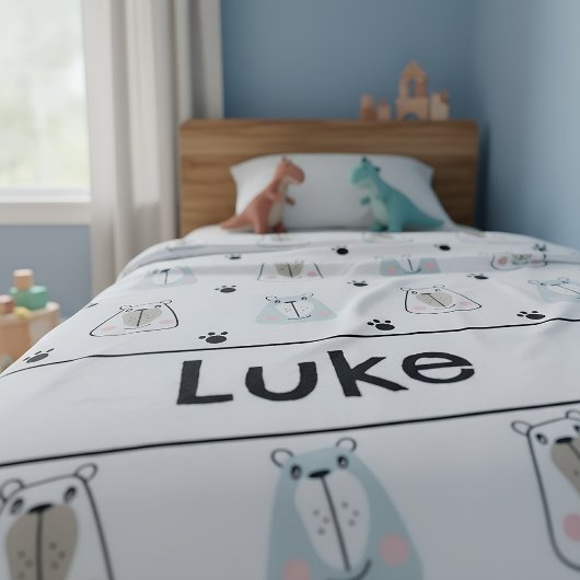 おもしろいベアーキッズ フリースブランケット