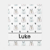 おもしろいベアーキッズ フリースブランケット (正面)