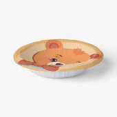 おもしろいベア顔サファリワイルドジャングルバースデーパーティー ペーパーボウル (傾斜あり)