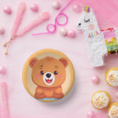 おもしろいベア顔サファリワイルドジャングルバースデーパーティー ペーパーボウル (パーティー)