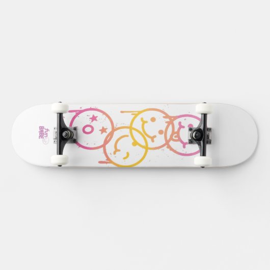 おもしろいベイビー:トリプルスマイリークルーザー スケートボード (横)