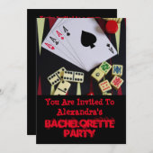 おもしろいベガススタイル賭博バチェロレッテ 招待状 (正面/裏面)