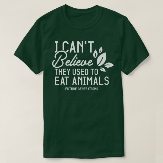 おもしろいベジタリアンは前信じには使えな食べい Tシャツ (デザイン正面)