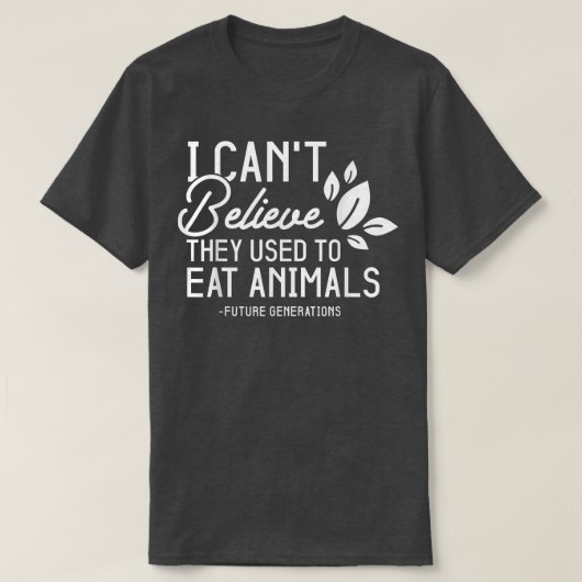 おもしろいベジタリアンは前信じには使えな食べい Tシャツ (デザイン正面)