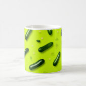 おもしろいベジタリアンクールグリーンフレッシュキュウリ コーヒーマグカップ (中央)