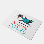 おもしろいベジタリアン、ビーガン豆腐 ドアマット (アングル)