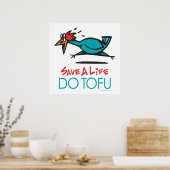 おもしろいベジタリアン、ビーガン豆腐 ポスター (キッチン)