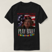 おもしろいベタニーおばさんのクリスマスの遊ボールグラフ Tシャツ (デザイン正面)