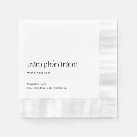 おもしろいベトナムの飲み言葉カクテルナプキン03 縁ありカクテルナプキン (正面)