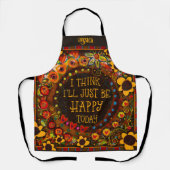 おもしろいベハッピーフローラお洒落インスピレーションカスタム エプロン (正面)