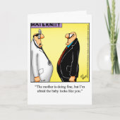 おもしろいベビーおめでとうグリーティングカード カード (正面)