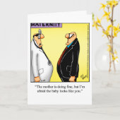 おもしろいベビーおめでとうグリーティングカード カード (黄色い花)