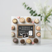 おもしろいベビーお知らせカード 焼き上がり 招待状 (スタンド正面)