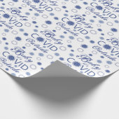 おもしろいベビーのコロナウイルスブルー外でのコーディ ラッピングペーパー (角)