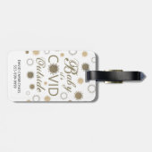 おもしろいベビーのコーディ外タイポグラフィ金ゴールド ラゲッジタグ (裏面横)