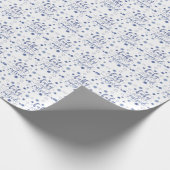 おもしろいベビーのコーディ外側タイポグラフィブルー ラッピングペーパー (角)