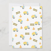 おもしろい'ベビーの下建築'かわいい男の子の赤ちゃんシャワー 招待状 (裏面)