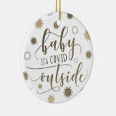 おもしろいベビーの外生き延び検去 セラミックオーナメント (右)