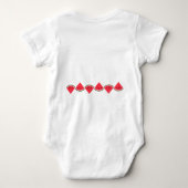 おもしろいベビーガールスイカ ベビーボディスーツ (裏面)