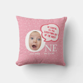 おもしろいベビーガールフォトコラージペルソナリズギフト クッション