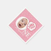 おもしろいベビーガールフォトコラージペルソナリズ スタンダードカクテルナプキン (角)