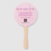 おもしろいベビーガールフォトコラージペルソナリズ ハンドファン (裏面)