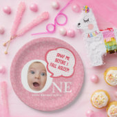 おもしろいベビーガールフォトコラージペルソナリズ ペーパープレート (パーティー)