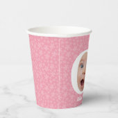 おもしろいベビーガールフォトコラージペルソナリズ 紙コップ (右)