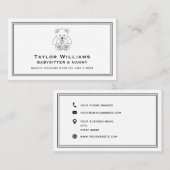 おもしろいベビーシッターBabysiting Nanny Teddy白黒 名刺 (正面/裏面)