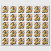 おもしろいベビードラゴンベビーギフトラップ ラッピングペーパー (フラット)