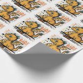 おもしろいベビードラゴンベビーギフトラップ ラッピングペーパー (角)