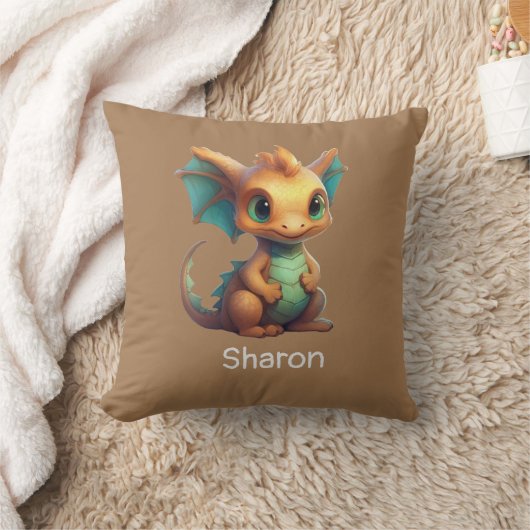 おもしろいベビードラゴン中国の新年 クッション (ブランケット)