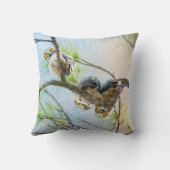 おもしろいベビーフール付きリム/イエローアイズファインアート クッション (裏面)