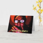 「おもしろいベビーブーマー」誕生日 カード (黄色い花)