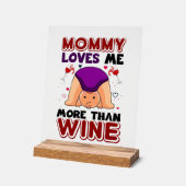 おもしろいベビーユニセックス子供部屋モンマイラブ アクリルサイン (傾斜)