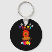 おもしろいベビーライオンキング:ハクナマタタアートデザイン キーホルダー (正面)