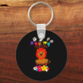 おもしろいベビーライオンキング:ハクナマタタアートデザイン キーホルダー (正面)