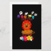 おもしろいベビーライオンキング：ハクナマタタアートデザイン 便箋 (正面/裏面)