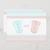 おもしろいベビーワンピースジェンダーリビールパーティの招待状 招待状 (正面/裏面)