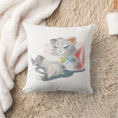 おもしろいベビー猫の乳食べ入り枕 クッション (ブランケット)