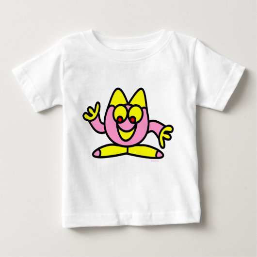 おもしろいベビー猫tシャツ ベビーTシャツ (正面)