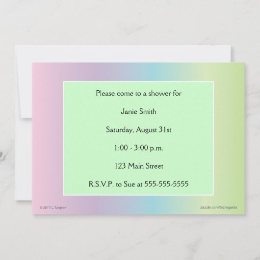 おもしろいベビー私のアウト来パーティー漫画招待状 招待状 (裏面)