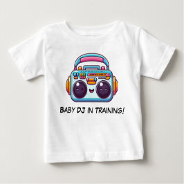 おもしろいベビーDJトレーニング・シャツ ベビーTシャツ