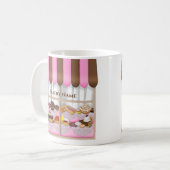 おもしろいベーカリーウィンドウペストリービジネスマグ コーヒーマグカップ (正面左)