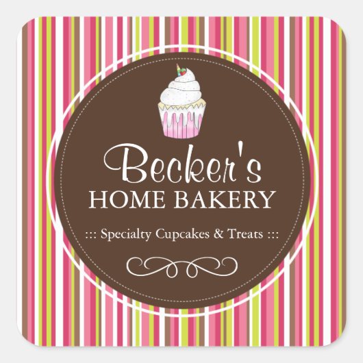 おもしろいベーカリー包装シール スクエアシール (正面)