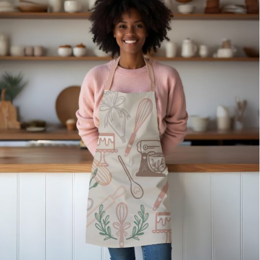 おもしろいベーキングと料理器具グレー エプロン